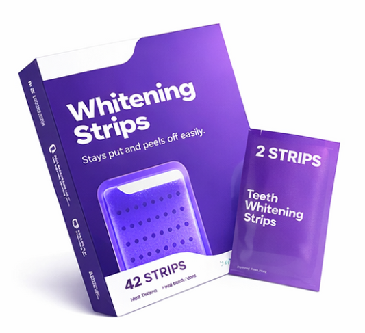 Lumero Purple Teeth Whitening Strips - 7/21 Whitening Sessions - Non Sensitive Teeth Whitening - Peroxide-Free