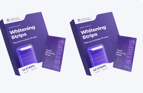 Lumero Purple Teeth Whitening Strips - 7/21 Whitening Sessions - Non Sensitive Teeth Whitening - Peroxide-Free
